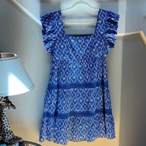 Eyelet blue and white dress by Lily Pulitzer size 12